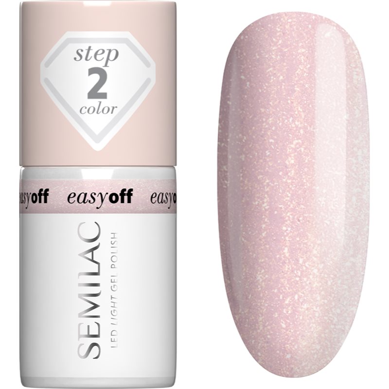 Semilac Easy Off Step 2 unghii cu gel folosind UV / lampă cu LED culoare Glazed Milk 7 ml