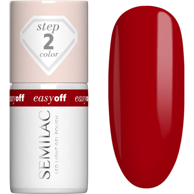 Semilac Easy Off Step 2 unghii cu gel folosind UV / lampă cu LED culoare The Red Core 7 ml