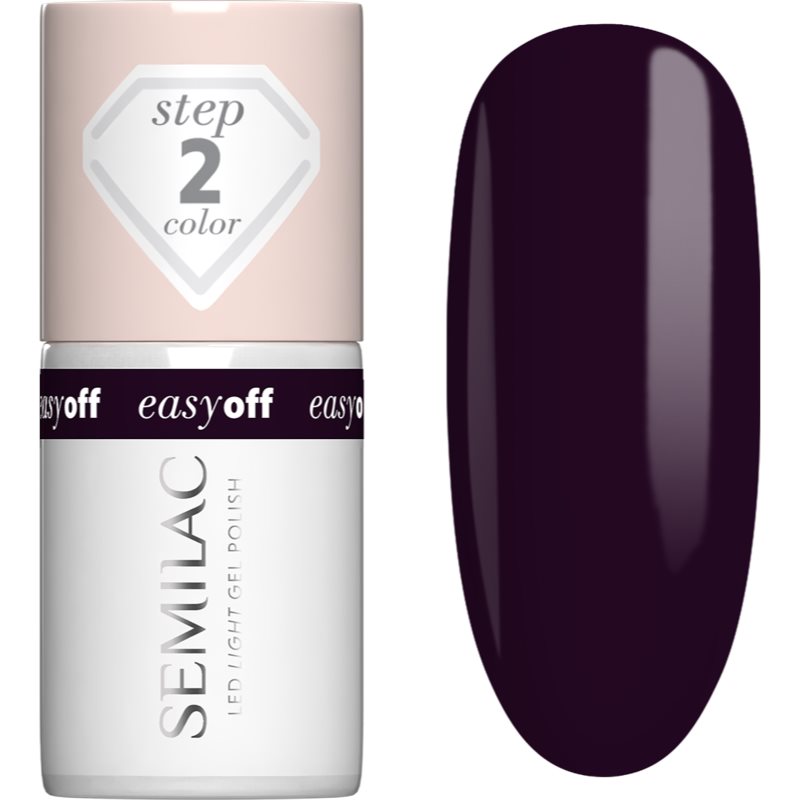 Semilac Easy Off Step 2 unghii cu gel folosind UV / lampă cu LED culoare Berry On Top 7 ml