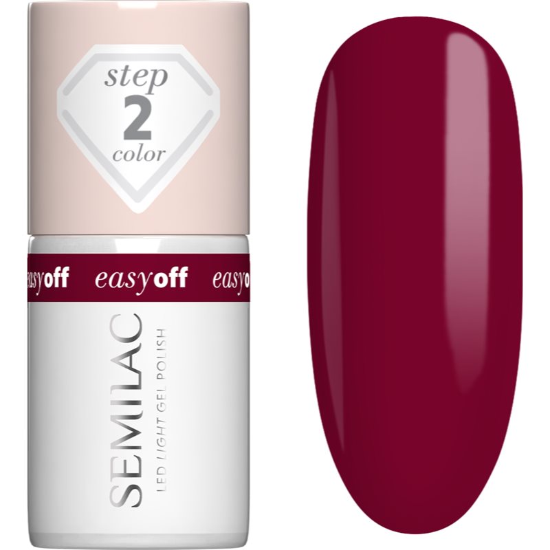 Semilac Easy Off Step 2 unghii cu gel folosind UV / lampă cu LED culoare Cherry Coke 7 ml