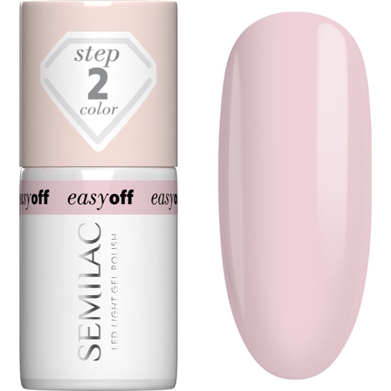 Semilac Easy Off Step 2 unghii cu gel folosind UV / lampă cu LED culoare Pink Marshmallow 7 ml