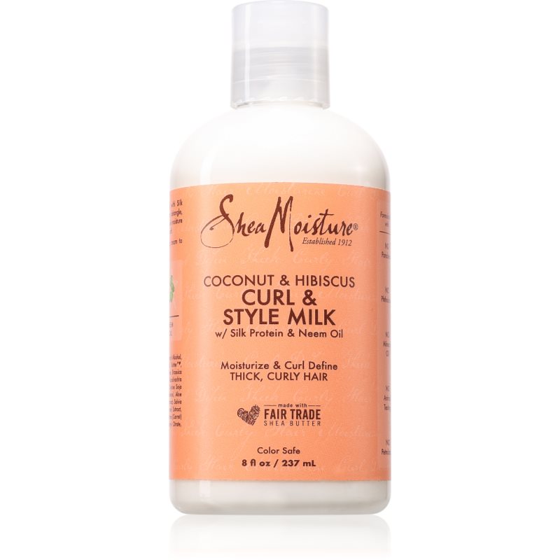 Shea Moisture Coconut & Hibiscus Curl & Style lapte hidratant pentru păr creț 237 ml Shea Moisture Coconut & Hibiscus Curl & Style lapte hidratant pentru păr creț 237 ml