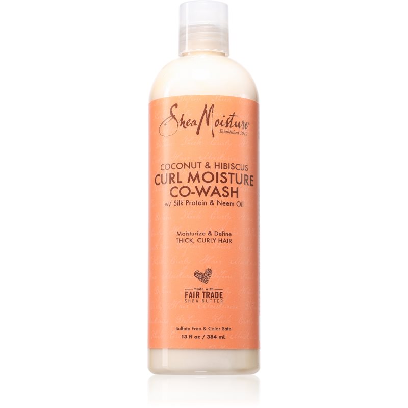Shea Moisture Coconut & Hibiscus Co-Wash Cleanser Balsam curatare profunda pentru păr creț 384 ml Shea Moisture Coconut & Hibiscus Co-Wash Cleanser Balsam curatare profunda pentru păr creț 384 ml