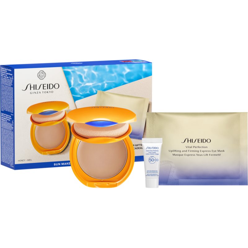 Shiseido Expert Sun Protector Tanning Compact Foundation SPF10 set cadou pentru femei culoare Honey