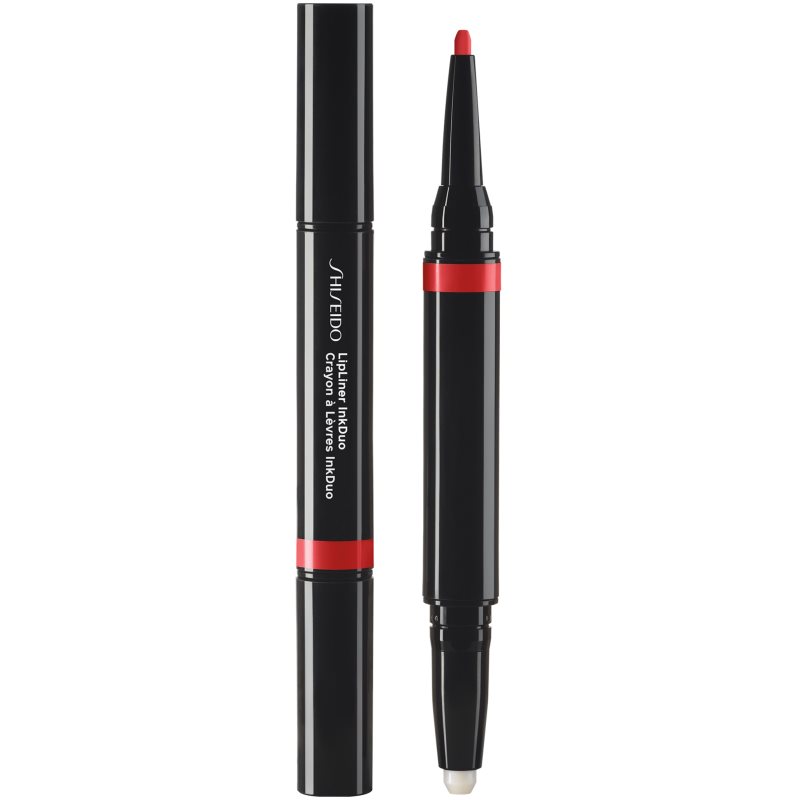 Shiseido LipLiner InkDuo ruj și creion pentru conturul buzelor balsam culoare 07 Poppy 1.1 g