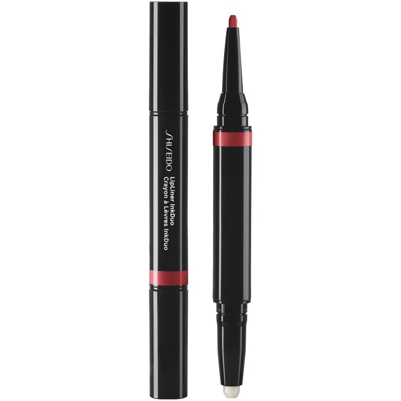 Shiseido LipLiner InkDuo ruj și creion pentru conturul buzelor balsam culoare 09 Scarlet 1.1 g