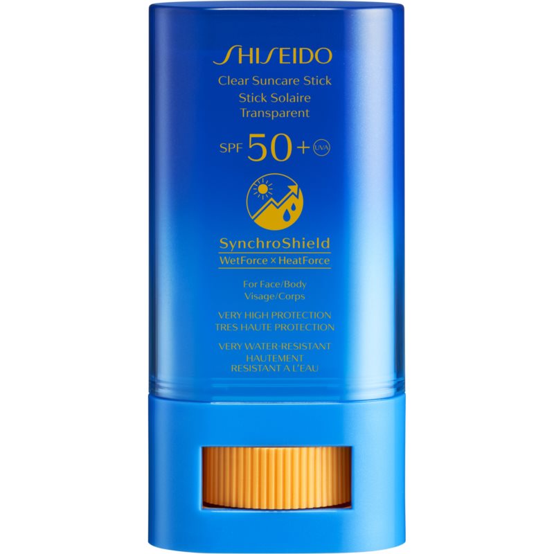 Shiseido Sun Care Clear Stick UV Protector WetForce tratament local protectie solara SPF 50+ 20 g