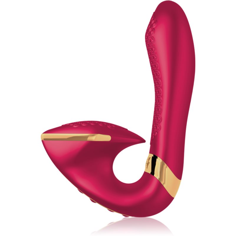 Shunga Soyo vibrator cu stimularea clitorisului raspberry 16,8 cm