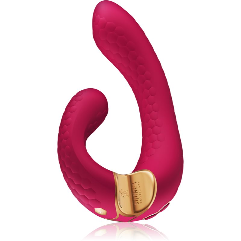 Shunga Miyo vibrator cu stimularea clitorisului raspberry 18,2 cm