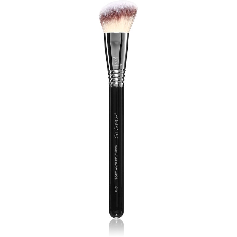 Sigma Beauty Face F43 Soft Angled Cheek pensulă teșită pentru fardul de obraz 1 buc