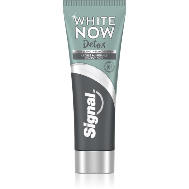 Signal White Now Detox Charcoal pasta de dinti pentru albire cu cărbune activ 75 ml