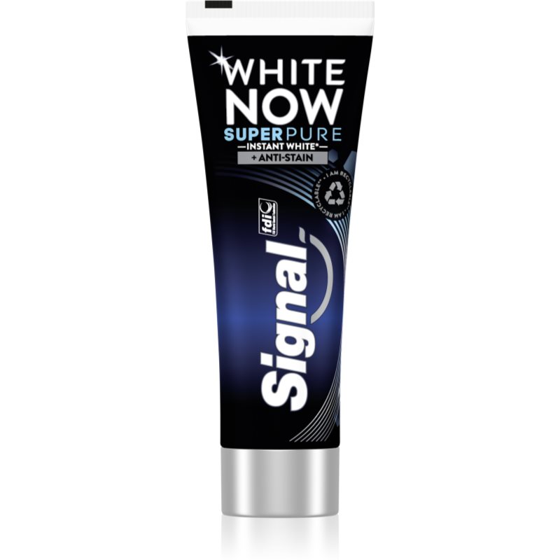Signal White Now Men Super Pure pasta de dinti special pentru barbati cu efect de albire 75 ml