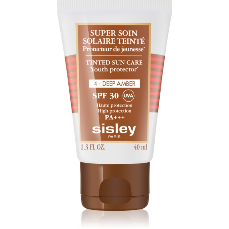 Sisley Super Soin Solaire Teinté crema de fata cu efect de protectie SPF 30 culoare 4 Deep Amber 40 ml