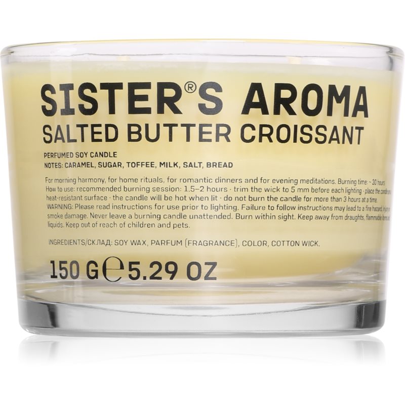 Sister\'s Aroma Salted Butter Croissant lumânare parfumată 150 g