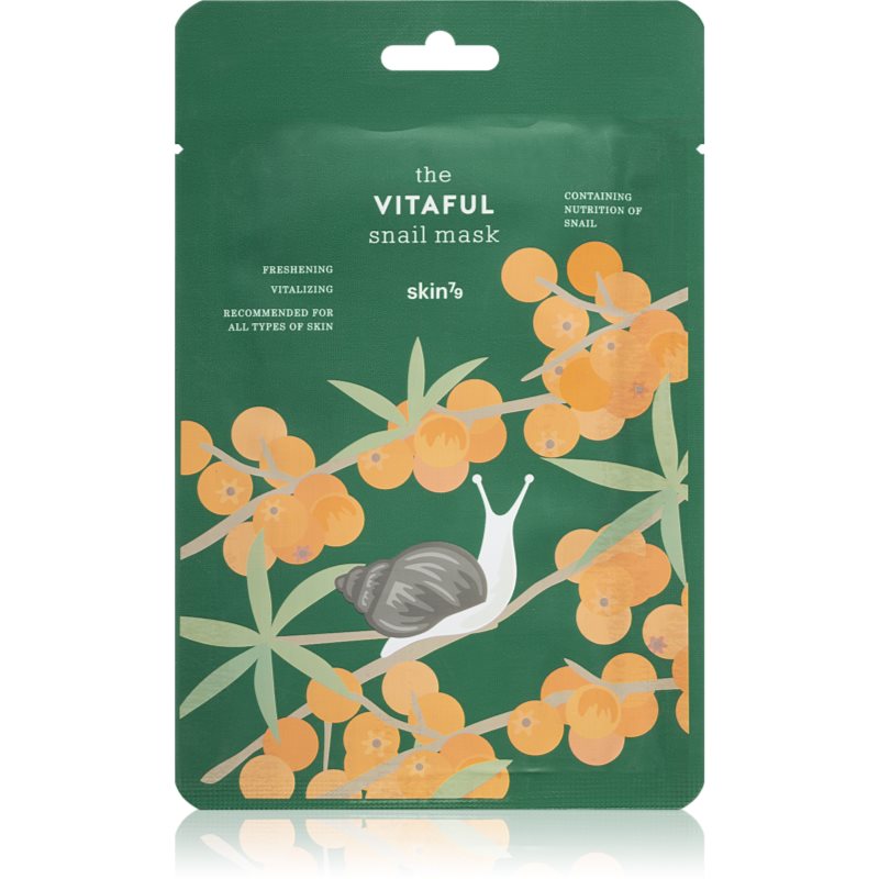 Skin79 Snail The Vitaful mască textilă antioxidantă extract de melc 20 ml