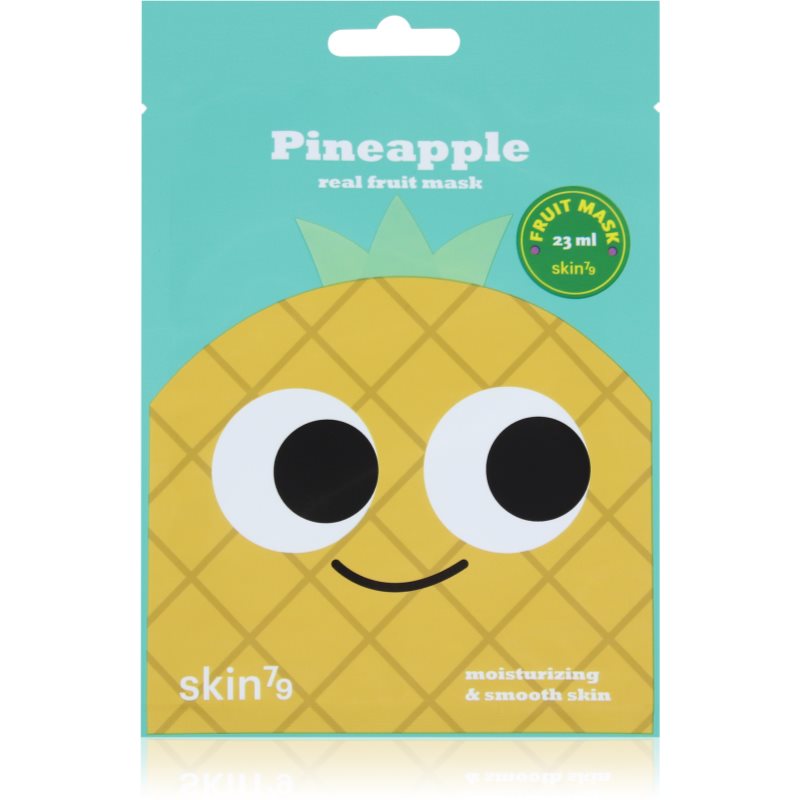 Skin79 Real Fruit Pineapple mască textilă pentru netezire 23 ml