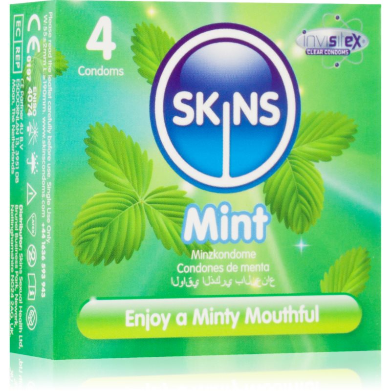 Skins Mint prezervative 4 buc