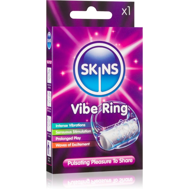 Skins Vibrating Ring inel pentru penis de unică folosință 1 buc