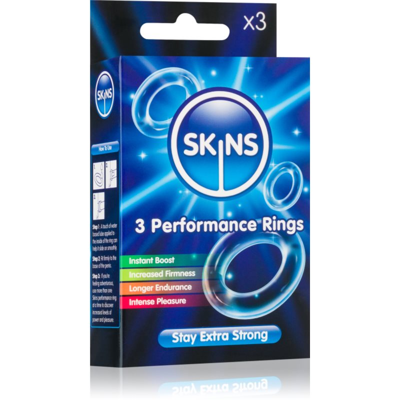 Skins Performance Ring inel pentru penis 3 buc