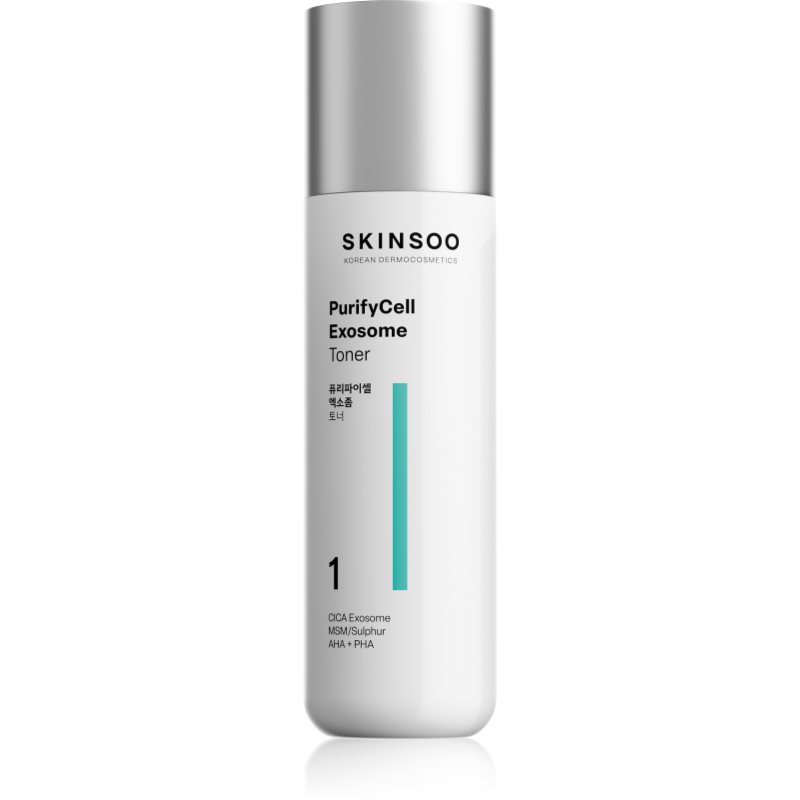 SKINSOO PurifyCell Exosome Toner calmant tonic pentru reglarea cantitatii de sebum. 200 ml