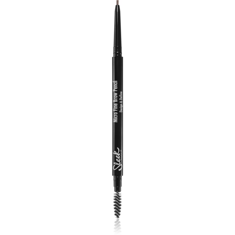 Sleek Micro-Fine Brow Pencil creion pentru sprâncene rezistent la apă cu pensula culoare Ash Brown 6,3 g