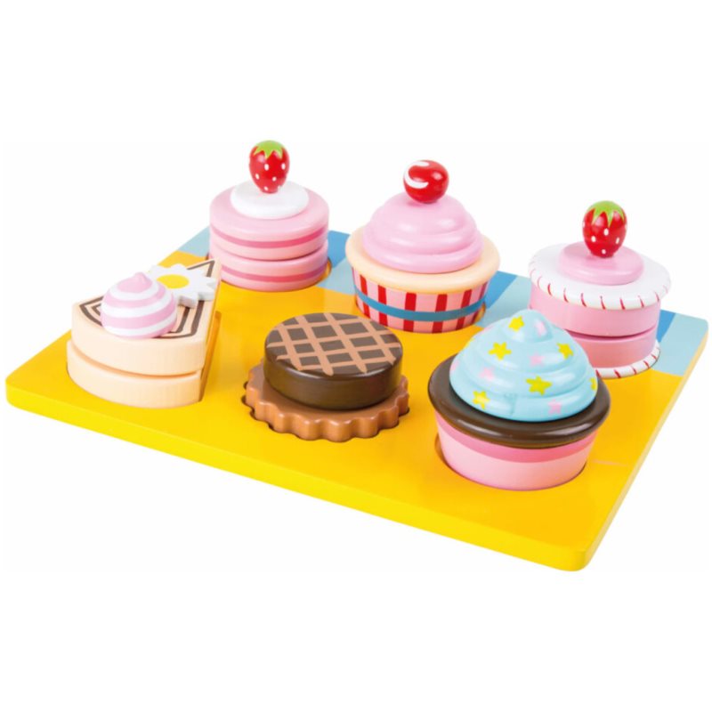Small foot Cupcakes set de jucării din lemn 3 y+ 13 buc