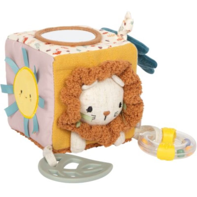 Small foot Little Lion Fabric Playing Cube jucărie cu activități 0m+ 1 buc