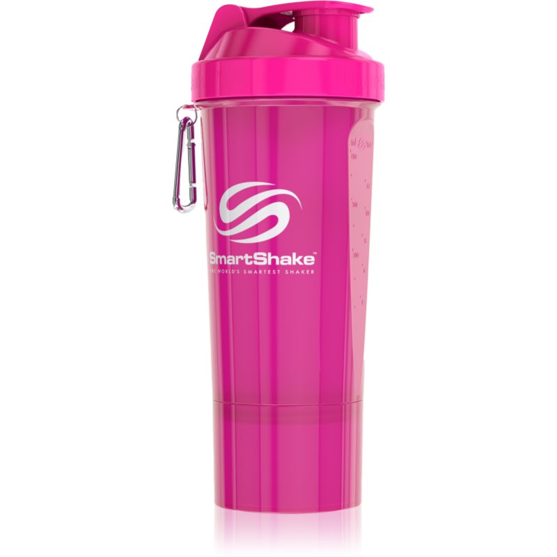 Smartshake Slim shaker pentru sport + rezervor culoare Pink 500 ml