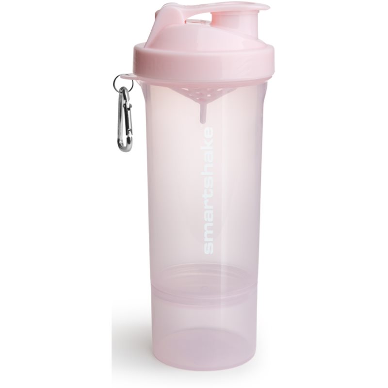 Smartshake Slim shaker pentru sport + rezervor culoare Cotton Pink 500 ml
