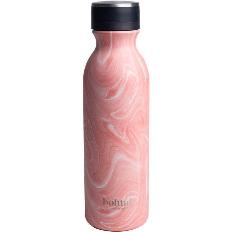 Smartshake Bohtal sticlă inoxidabilă pentru apă culoare Pink Marbel 600 ml