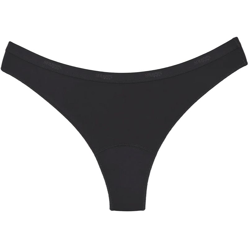 Snuggs Period Underwear Brazilian: Light Flow Black chiloți menstruali textili pentru menstruație slabă mărime M Black 1 buc