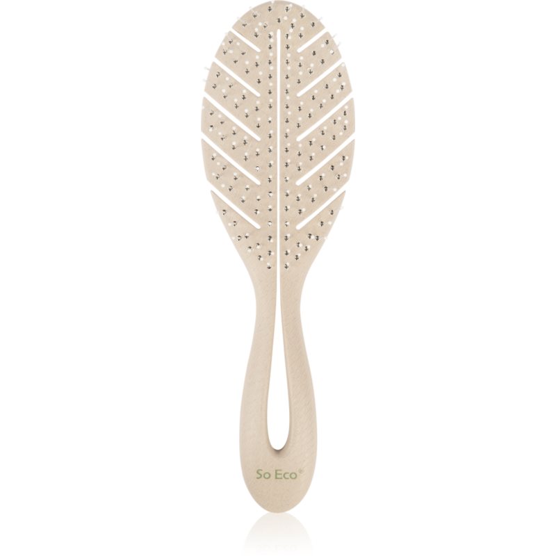 So Eco Biodegradable Detangling Leaf Brush perie compostabilă pe părul umed 1 buc