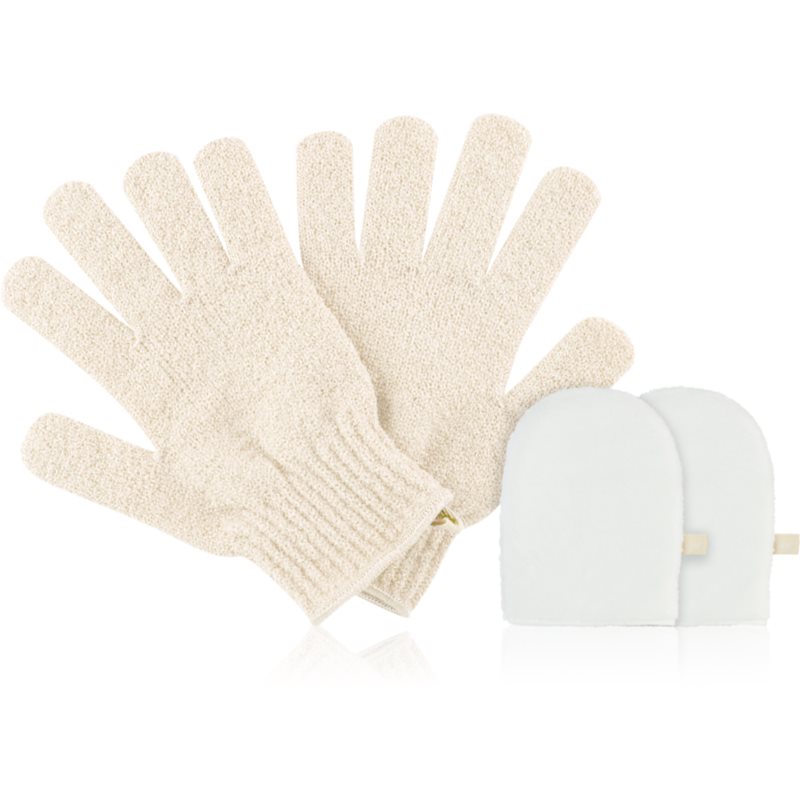 So Eco Exfoliating Gloves and Facial Buffing Pads set (pentru baie)