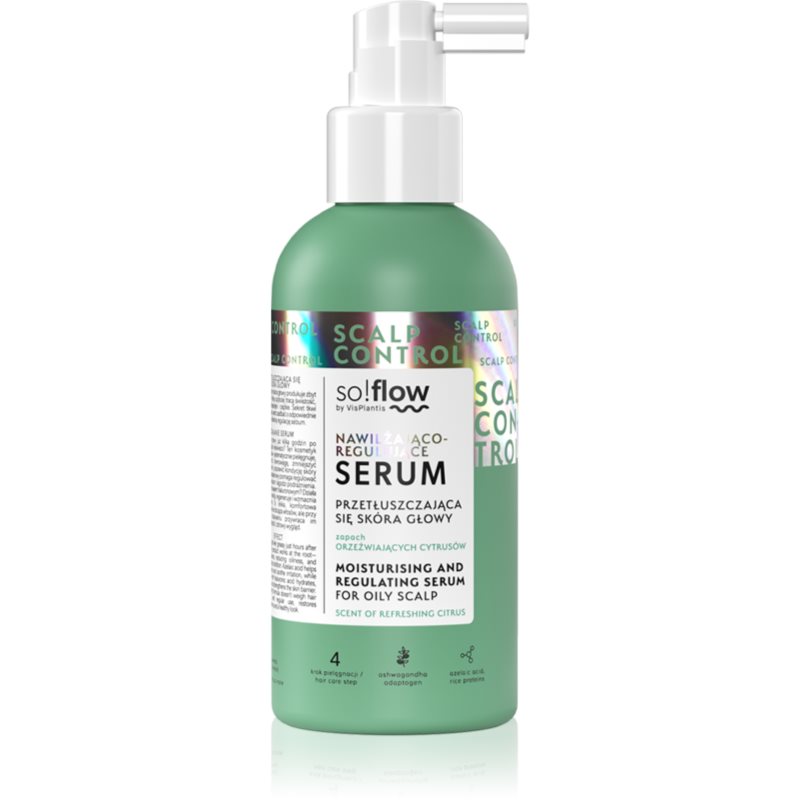 so!flow Oily Scalp Moisturising and Regulating Serum ser pentru pielea problematică și grasă 150 ml