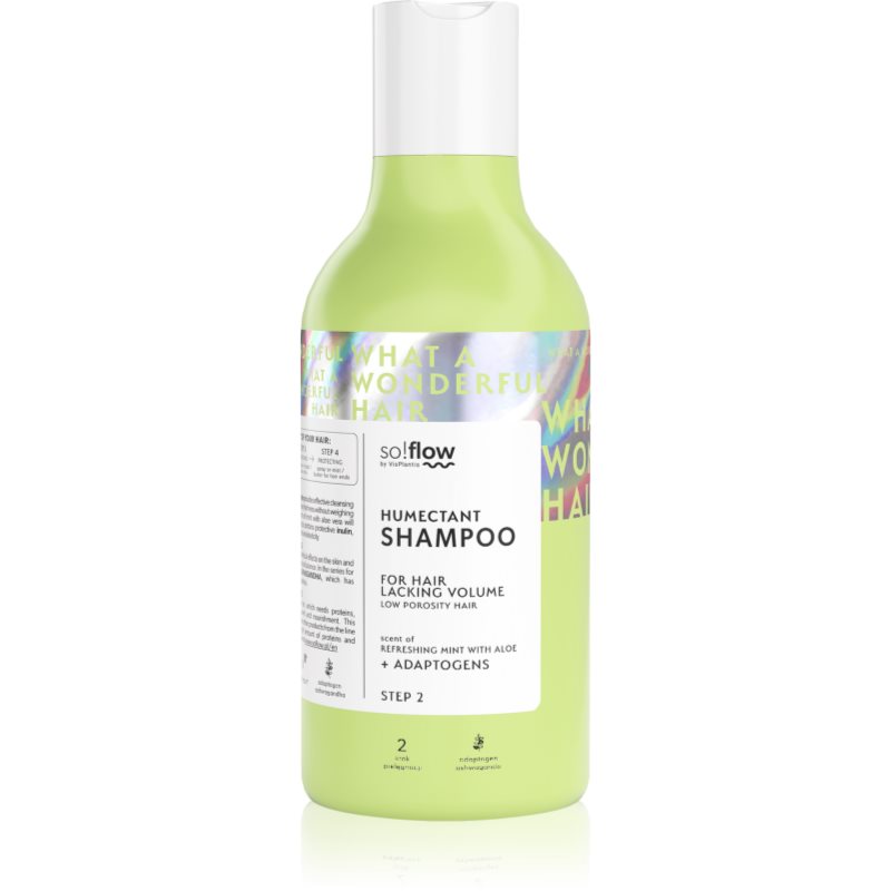 so!flow Low Porosity Hair Humectant Shampoo sampon pentru curatare pentru par fara volum 400 ml