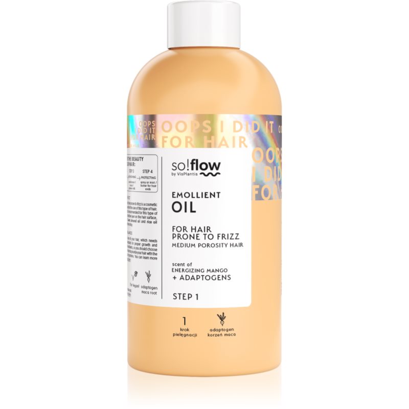 so!flow Medium Porosity Hair Emollient Oil ulei hidratant anti-electrizare 150 ml