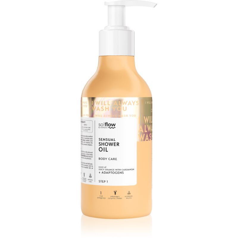 so!flow Sensual Shower Oil ulei de dus pentru piele uscata Orange with Cardamom 400 ml