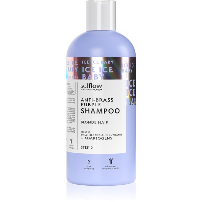 so!flow Cooling Shampoo Blonde Hair sampon violet neutralizeaza tonurile de galben 300 ml
