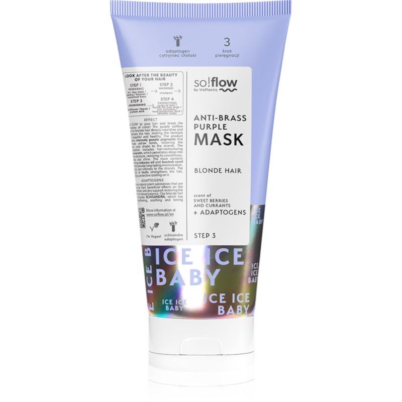 so!flow Cooling Mask Blonde Hair Masca de par neutralizeaza tonurile de galben 200 ml so!flow Cooling Mask Blonde Hair Masca de par neutralizeaza tonurile de galben 200 ml