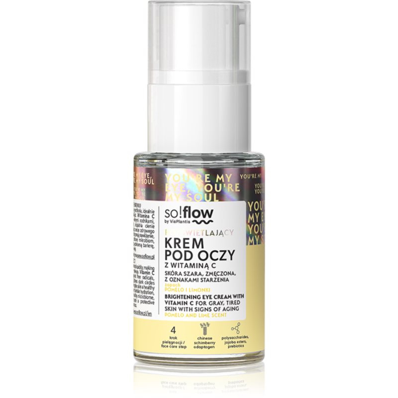 so!flow Brightening Eye Cream With Vitamin C cremă de ochi detoxifiantă și iluminatoare cu vitamina C 15 ml so!flow Brightening Eye Cream With Vitamin C cremă de ochi detoxifiantă și iluminatoare cu vitamina C 15 ml