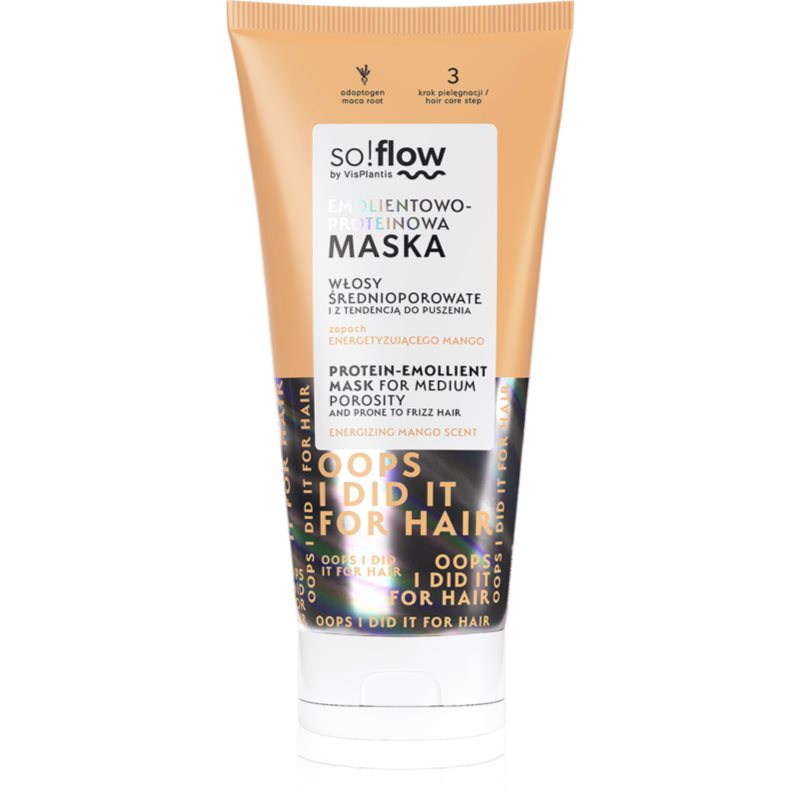 so!flow Medium Porosity Hair Protein-Emollient Mask Masca de par anti-electrizare 200 ml