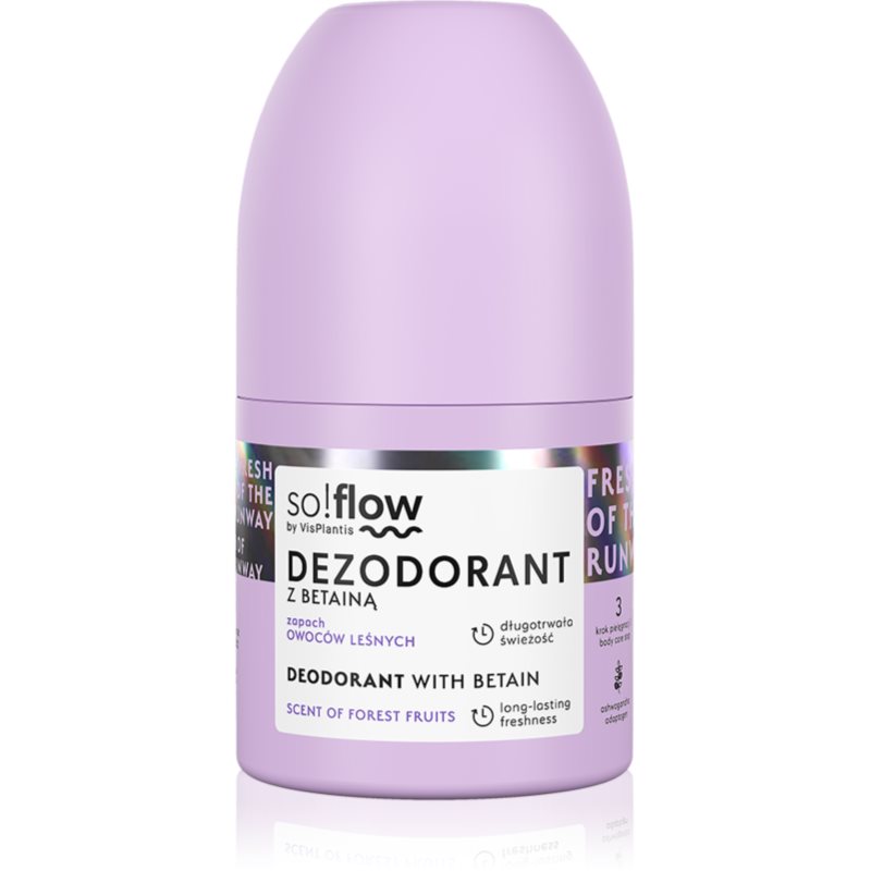 so!flow Deodorant Deodorant roll-on pentru femei Betain Scent Of Forest Fruits 50 ml