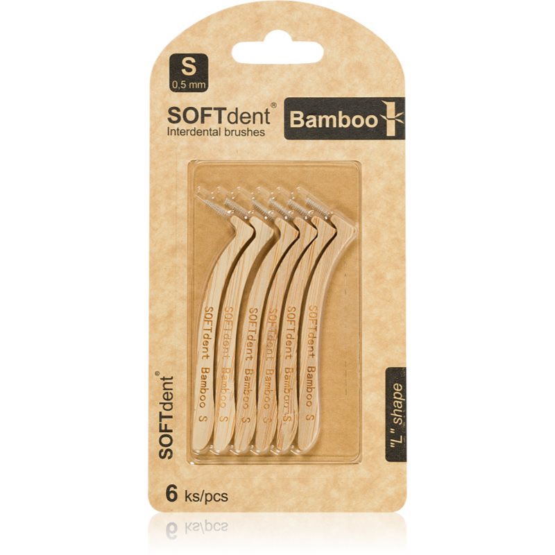 SOFTdent Bamboo Interdental Brushes perie interdentara din bambus 0,5 mm 6 buc