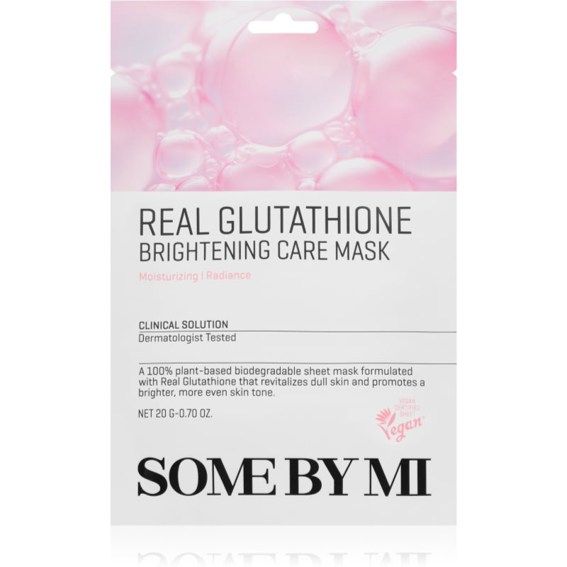 Some By Mi Clinical Solution Glutathione Brightening Care Mask mască textilă iluminatoare pentru uniformizarea nuantei tenului 20 g