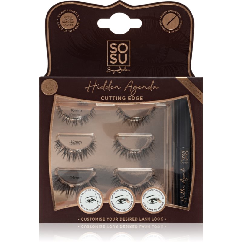 SOSU Cosmetics Hidden Agenda Cutting Edge pachet cu gene fără noduri autoadezive 10 mm, 12 mm, 14 mm