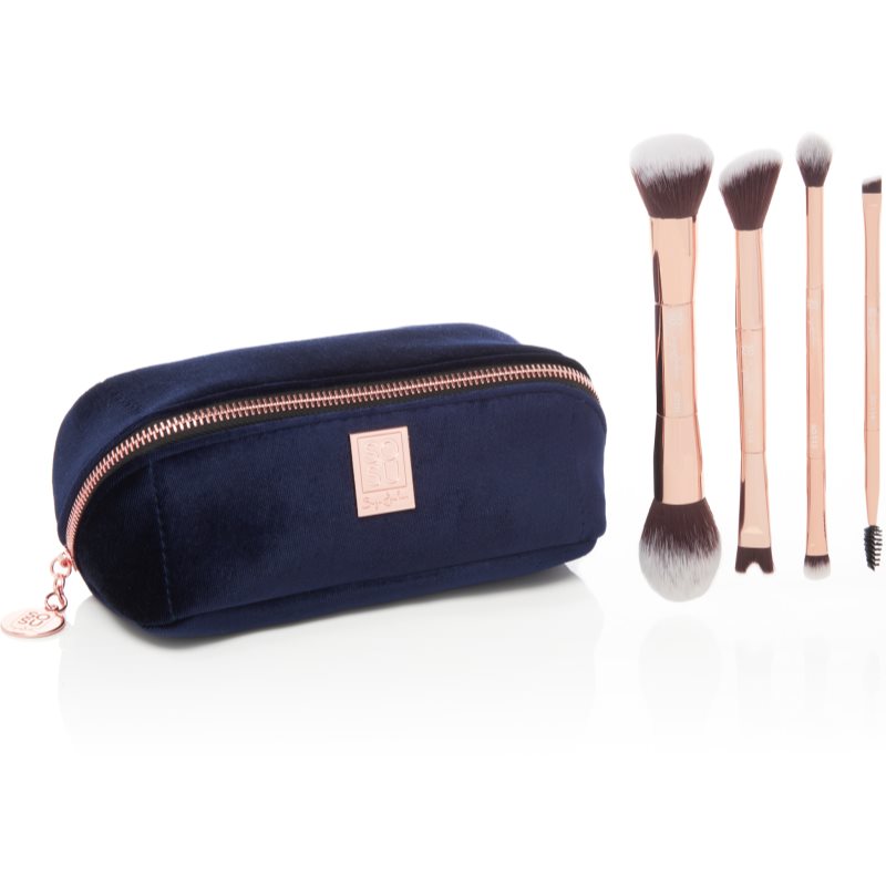 SOSU Cosmetics Limited Edition Dual-Ended Luxury Brush Collection set de pensule cu geantă