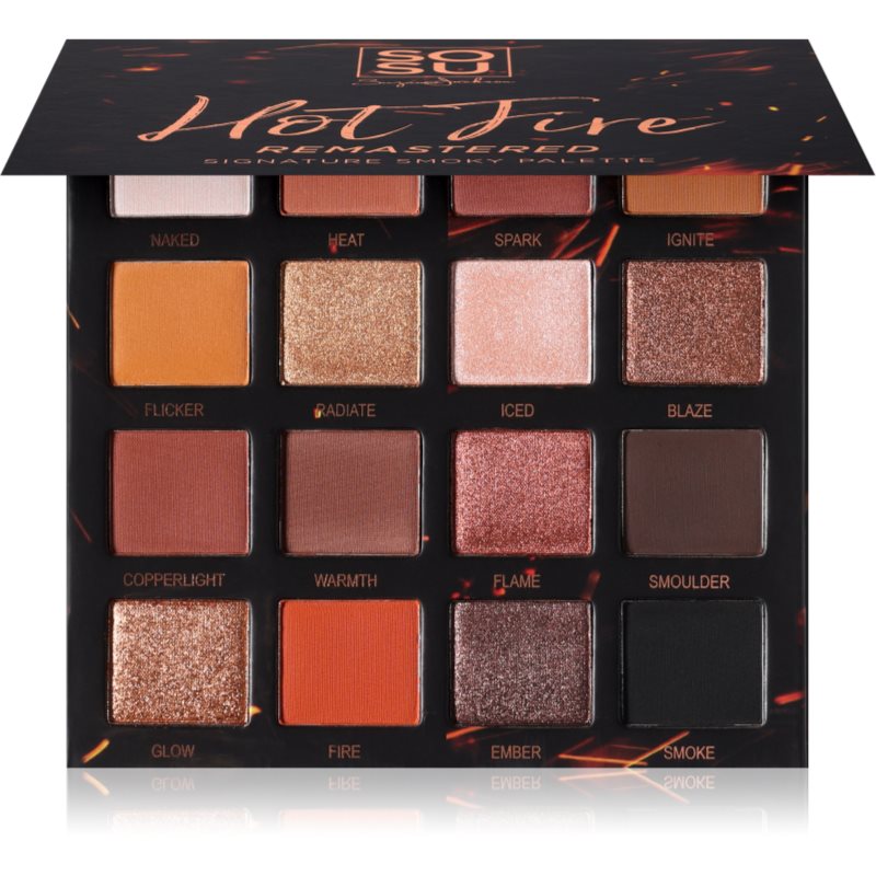 SOSU Cosmetics Hot Fire Eyeshadow Palette paletă cu farduri de ochi culoare Hot Fire 32 g