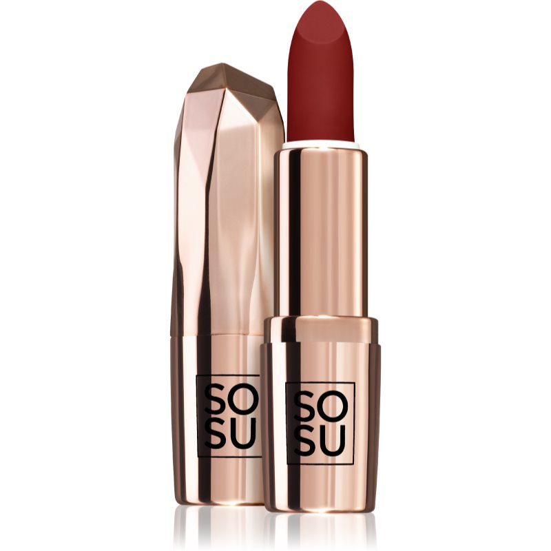 SOSU Cosmetics Let Them Talk Lipstick ruj cu persistență îndelungată cu efect mat culoare Seduction 3,5 g