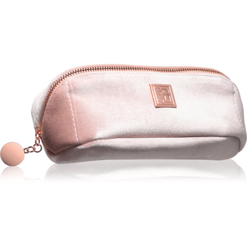 SOSU Cosmetics Luxury Velvet Vanity Bag geanta de cosmetice Nude 1 buc