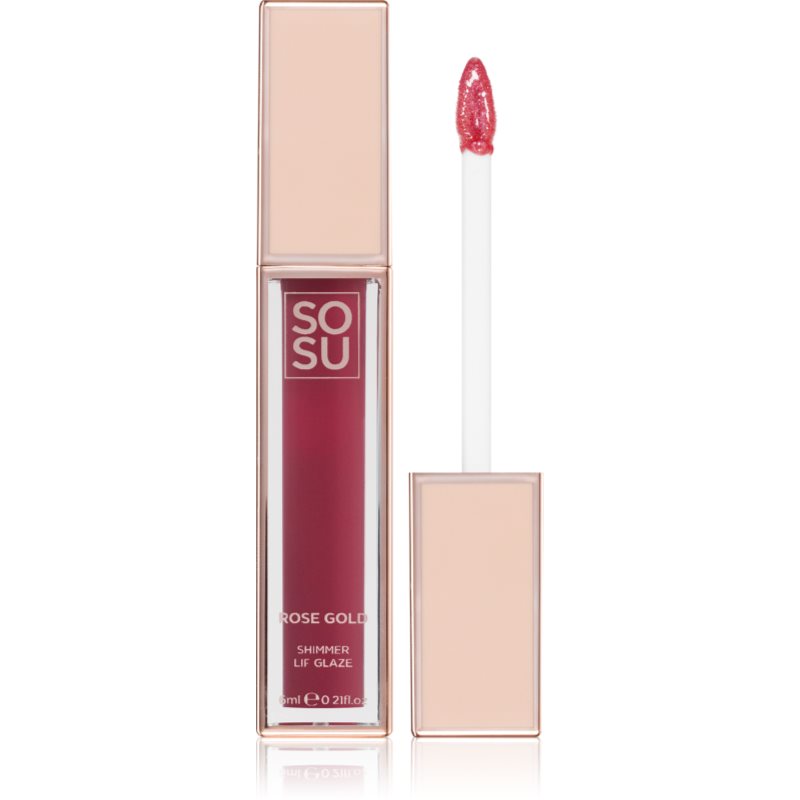 SOSU Cosmetics Satin Lip Glaze lip gloss hidratant culoare Berry Sweet 6 ml